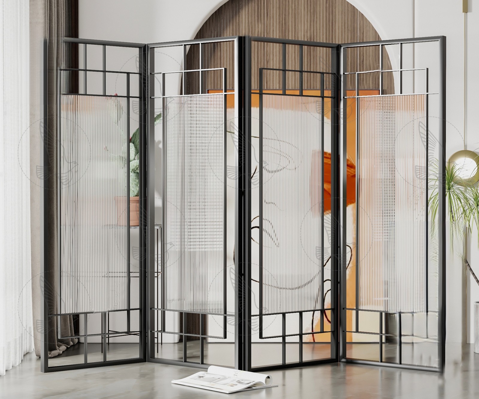 Modern Folding Room Divider 3d Model