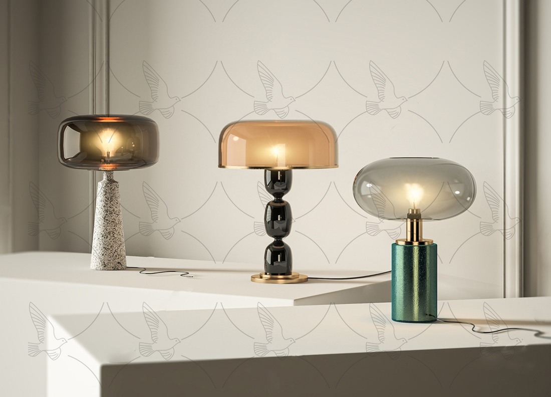 Modern Glass Table Lamp 3d Model