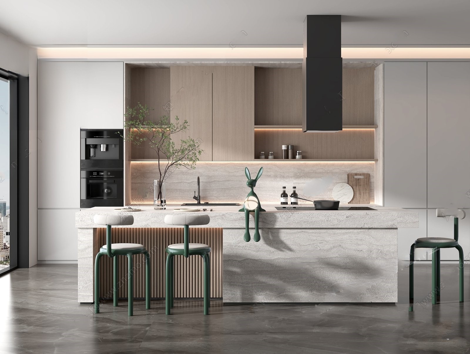Modern Kitchen Interior 3d Model