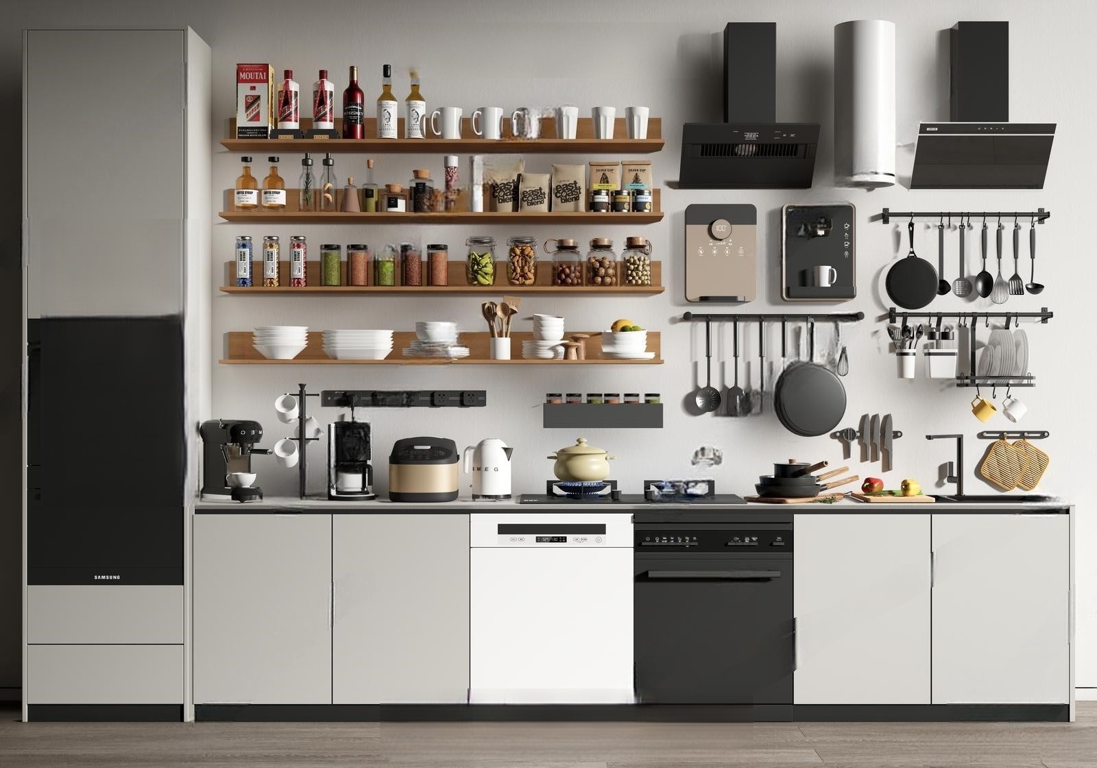 Modern Kitchen Interior 3d Model