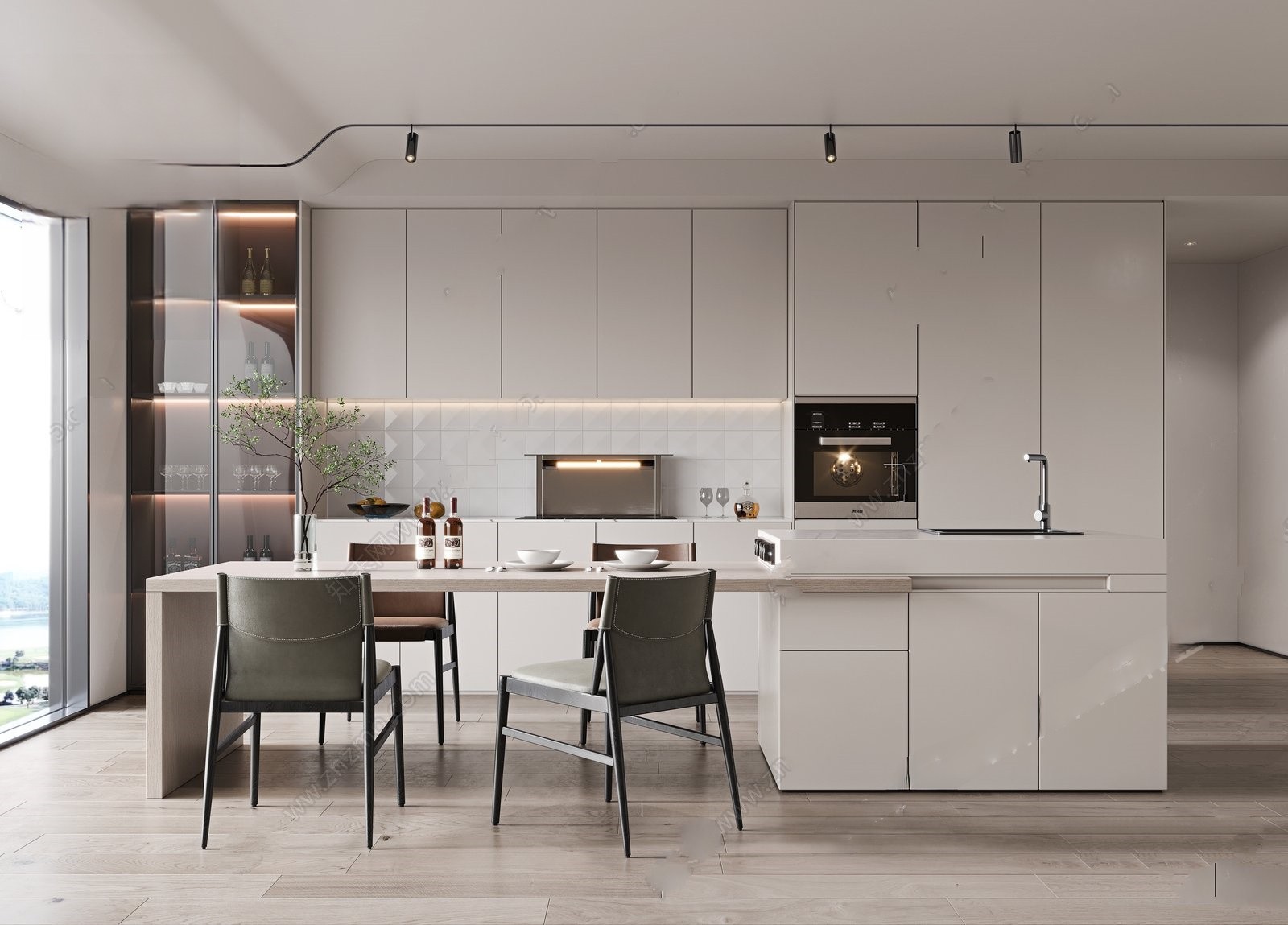 Modern Kitchen Interior 3d Model