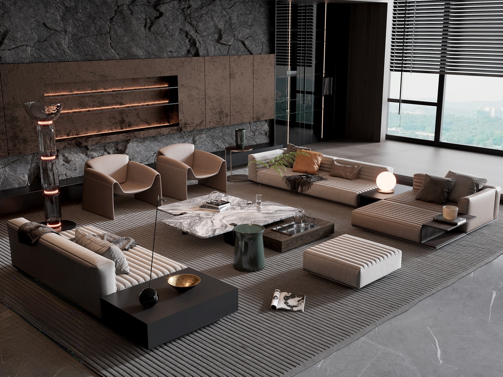 Modern Modular Sectional Sofa 3d Model