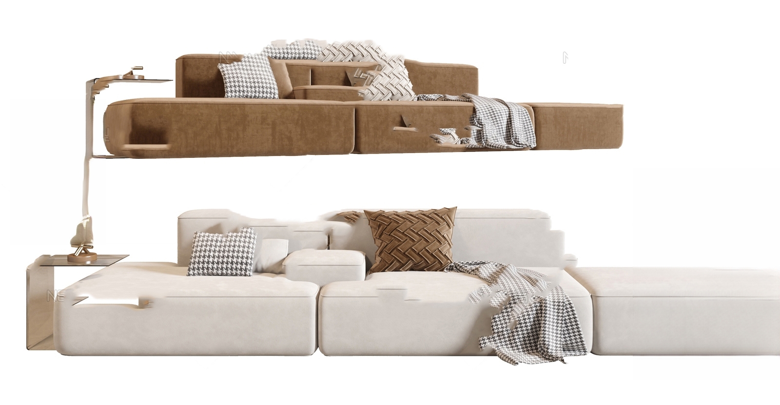 Modern Modular Sectional Sofa 3d Model pro