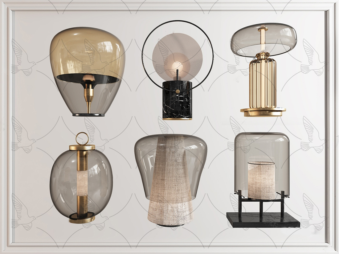Modern Table Lamp Collection 3d Model