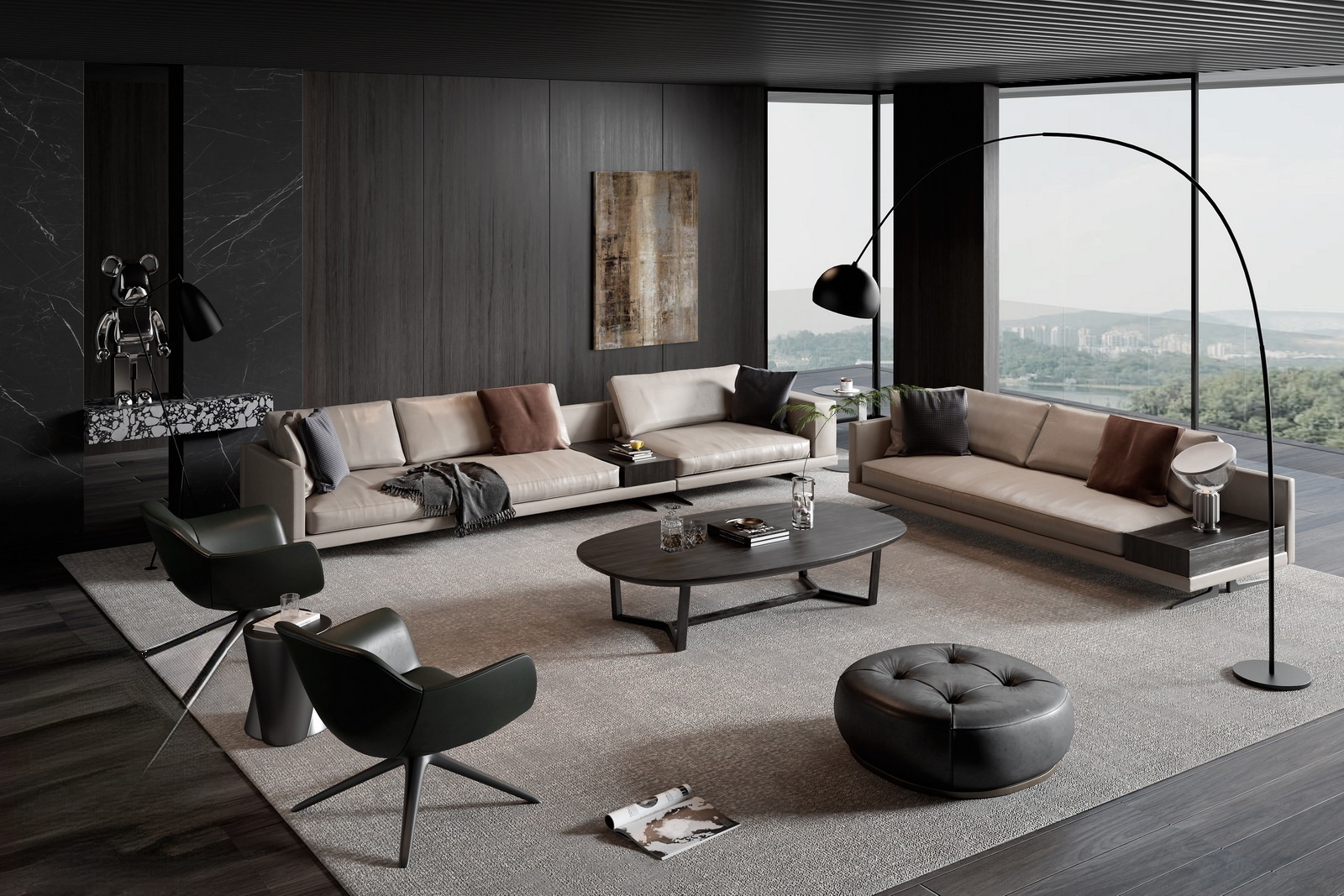 Modern Upholstered Sofa 3d Model