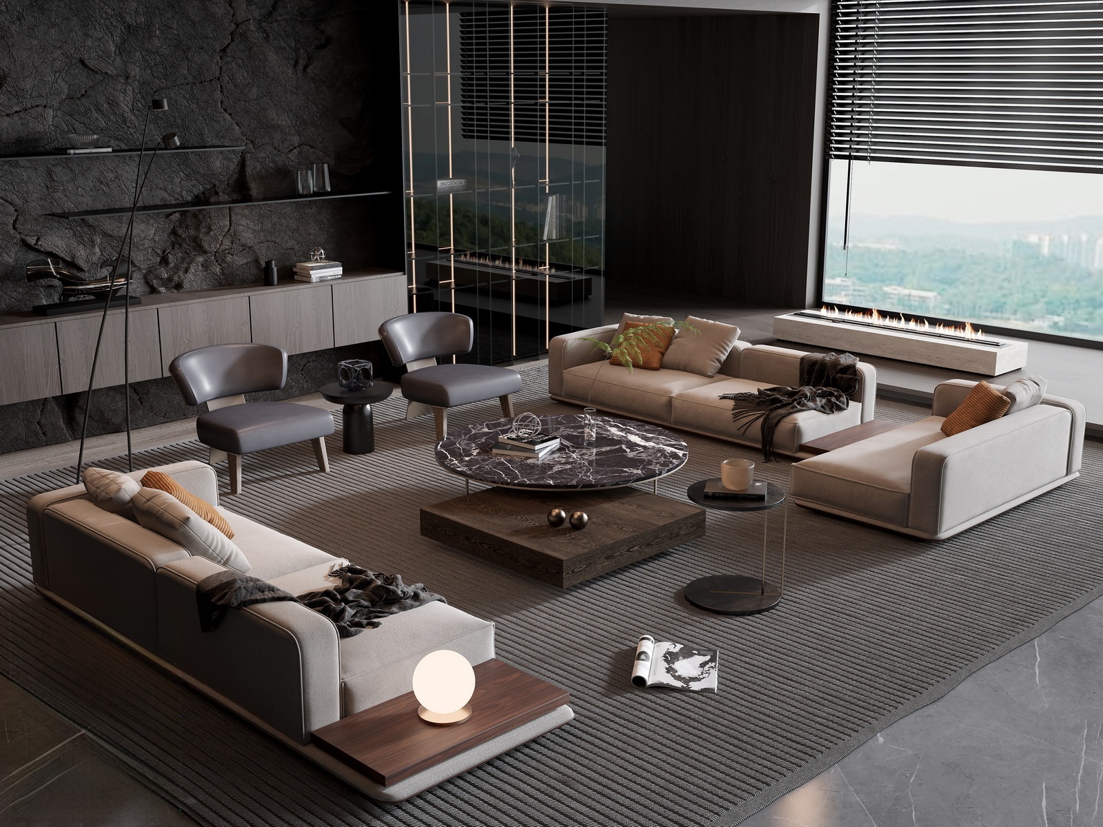 Modern Upholstered Sofa 3d Model