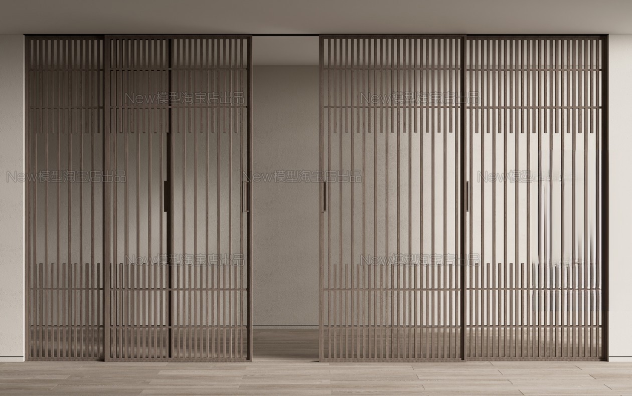 Slatted Room Divider 3d Model