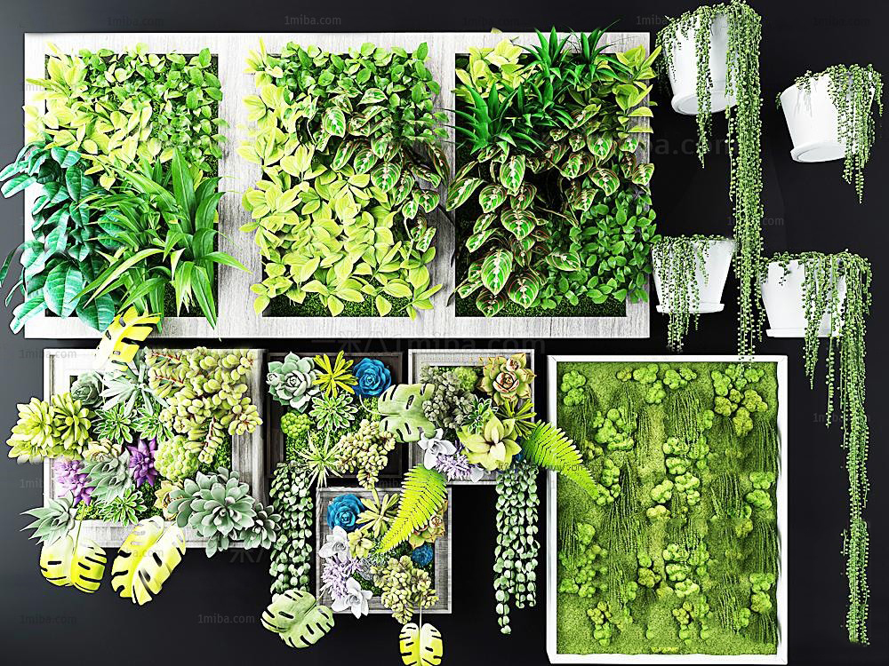 Vertical Garden Wall Decor 3d Model