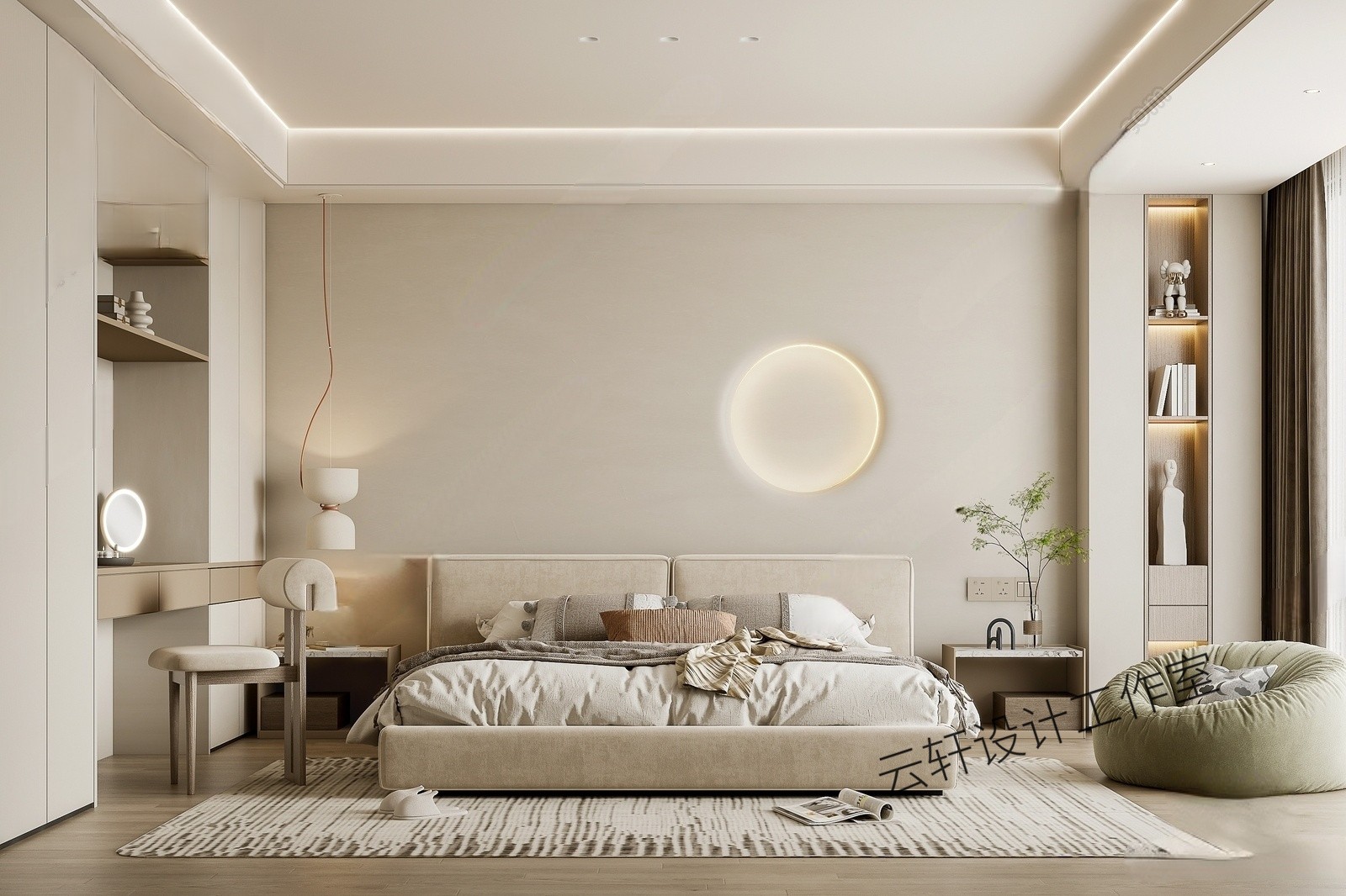 Wabi Sabi Bedroom Interior 3d Model