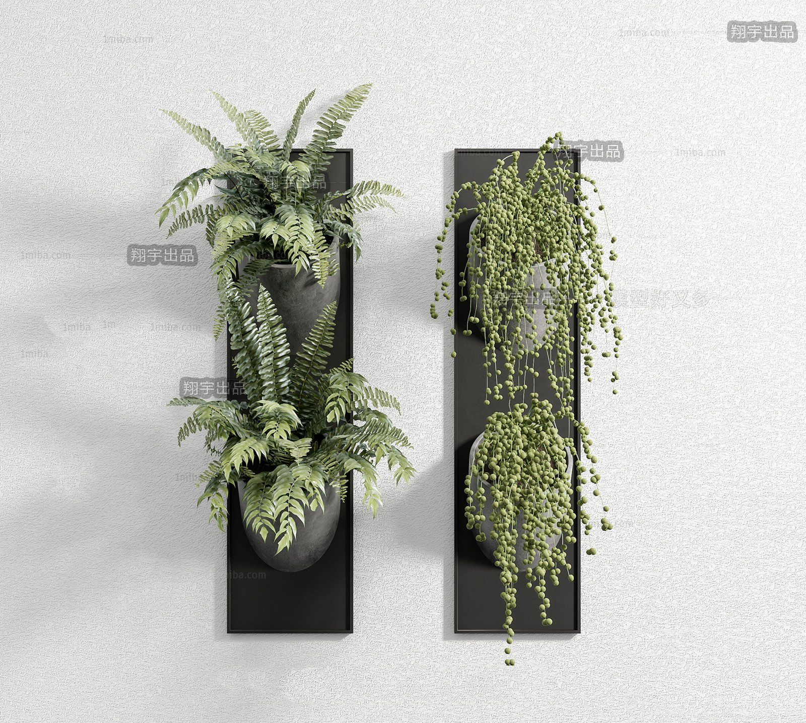 Wall Mounted Plant Panels 3d Model