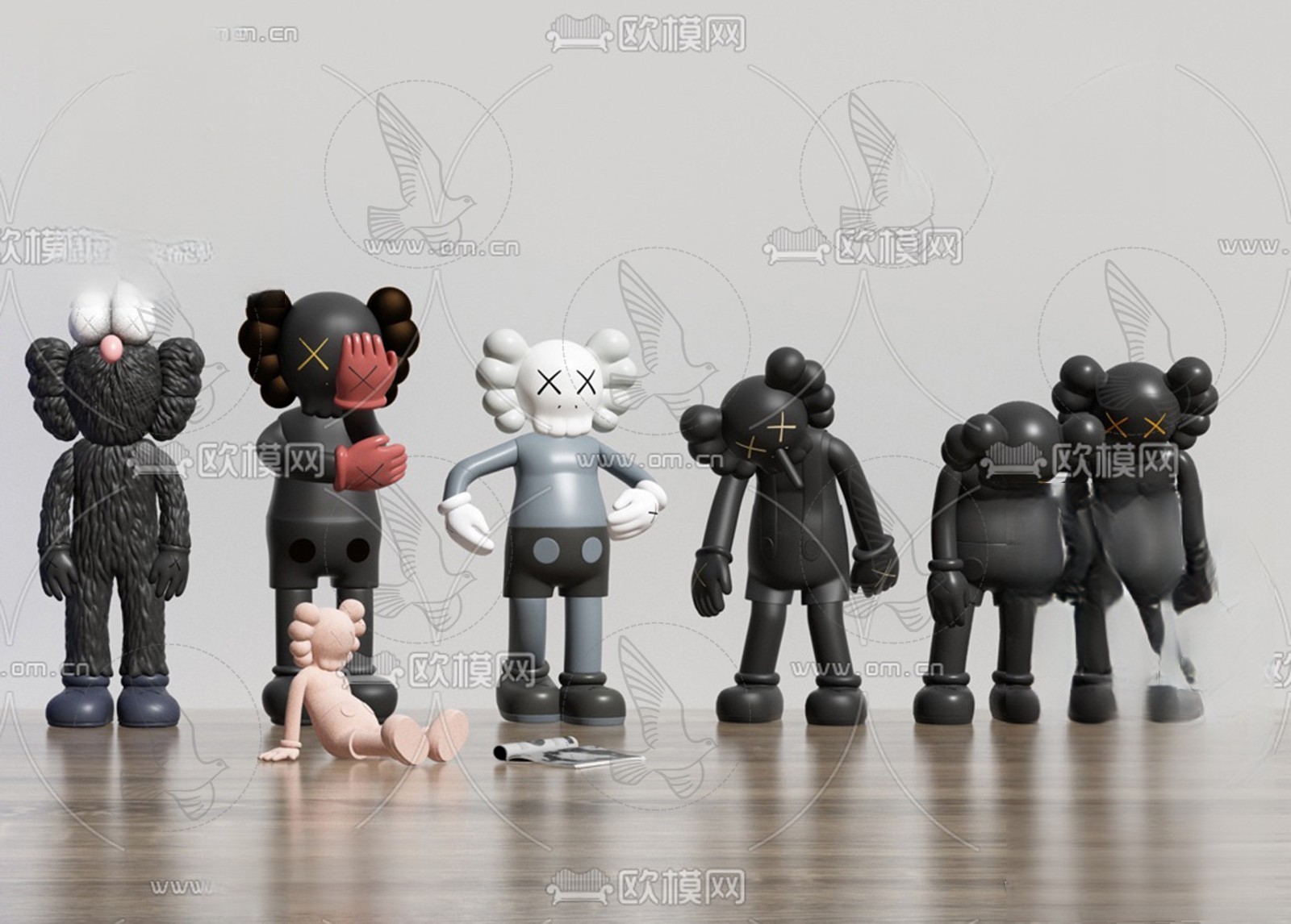 X-Eye Collectible Figure Set 3d Model